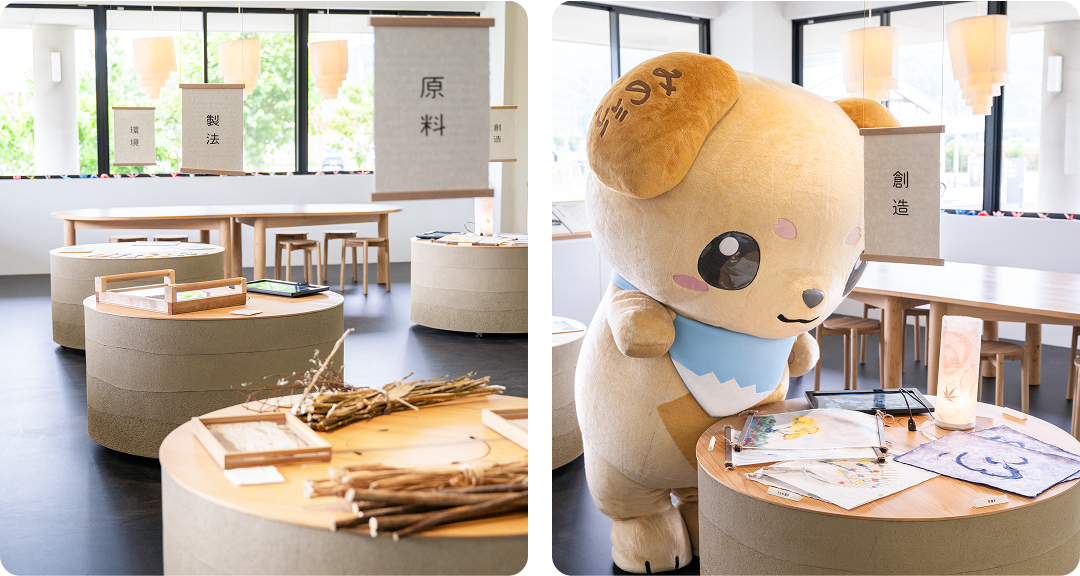 展示を見るみのワン