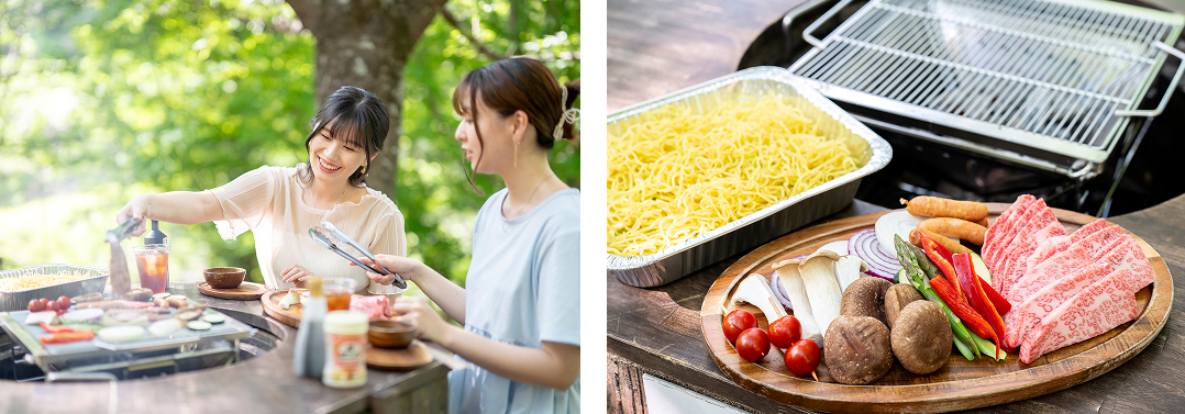 手ぶら贅沢バーベキューの様子