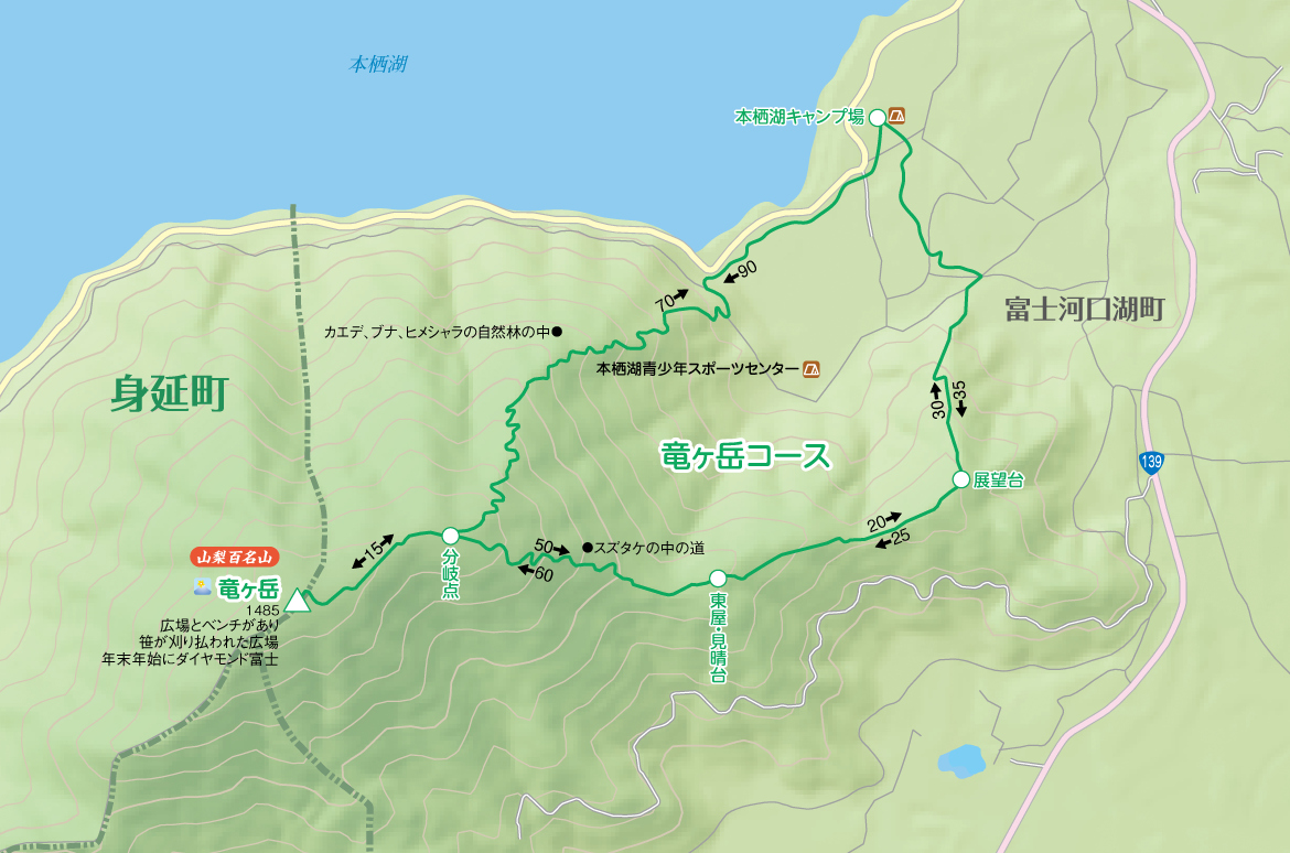 竜ヶ岳コースガイド