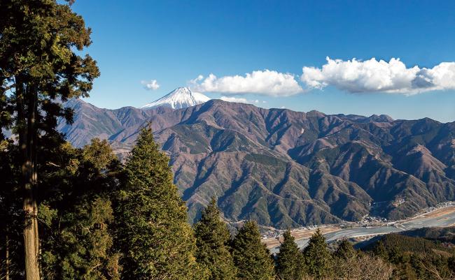 身延山より望む富士山